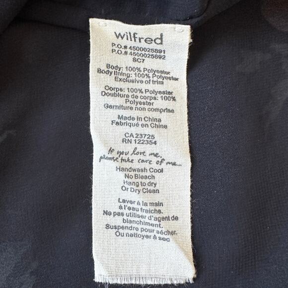 Wilfred Aritzia Sabine Floral Faux-Wrap Mini Dress Size S - Picture 5 of 8